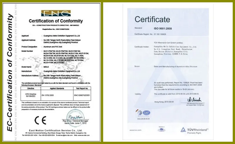 10m External Diameter Luxury Tensioned Membrane Structure Tent, Hexagonal Tent with White Inside Lining, Glass Wall