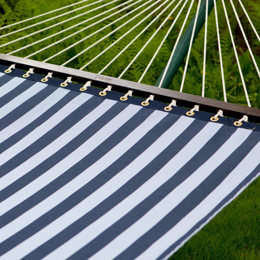13FT Sturdy Patio Poolside Hammocks Textilene Navy Stripe