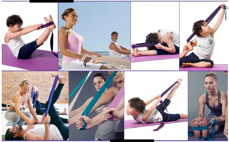 183cm Durable Custom Polyester Cotton Yoga Strap