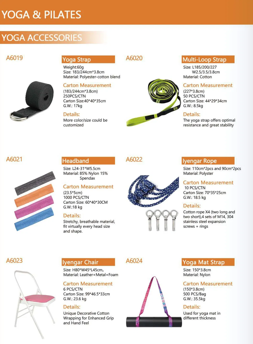 183cm Durable Custom Polyester Cotton Yoga Strap