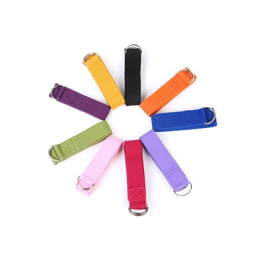183cm Durable Custom Polyester Cotton Yoga Strap