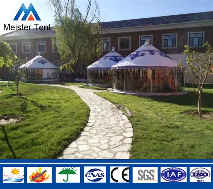 2-8m Dia Luxury Resort Yurt Tents Group with Toilet