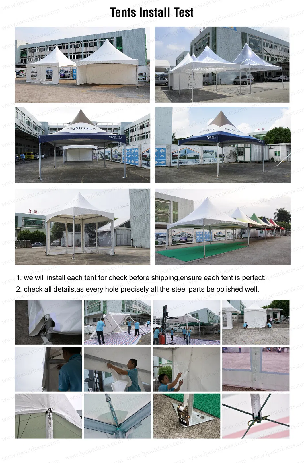 20X20 Feet Pinnacle Tent High Peak America and Europe Standard Tent