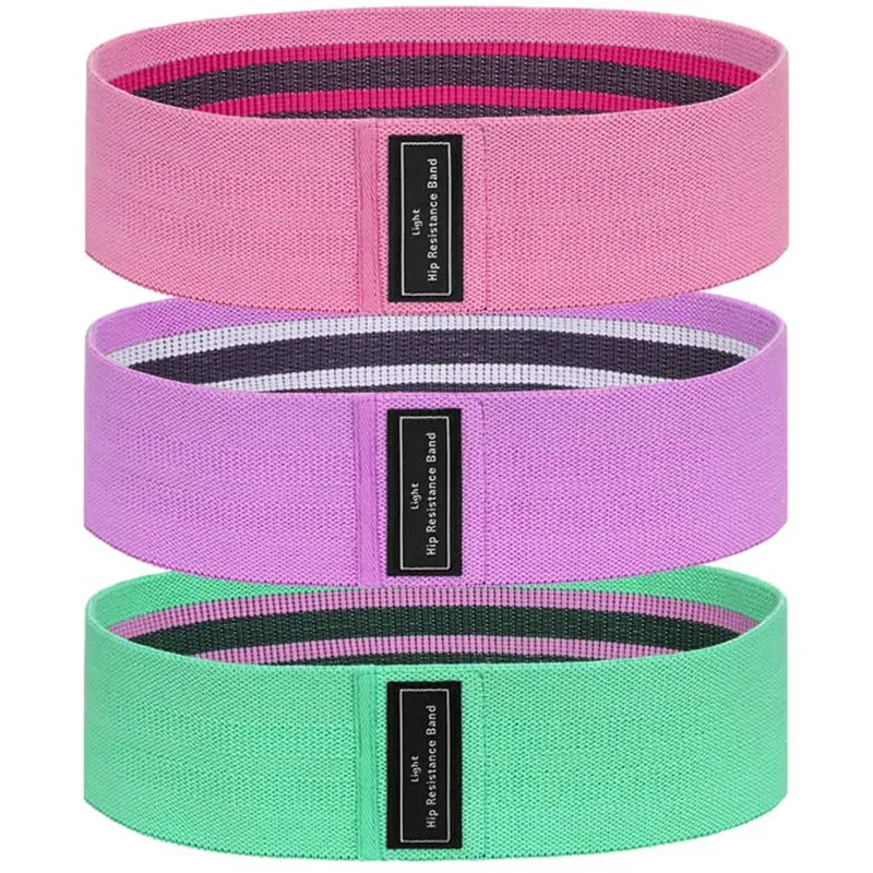 3 PCS Customize Hip Booty Band Fitness Light/Medium/Heavy Fabric Exercise Resistance Bands