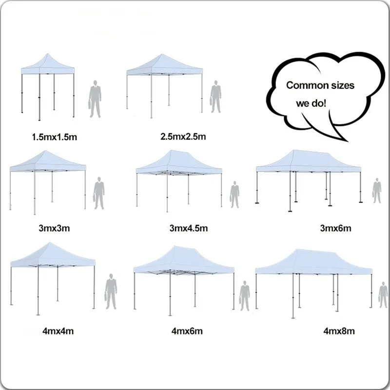 3mx3m Portable Folding Gazebo with Zipper Door
