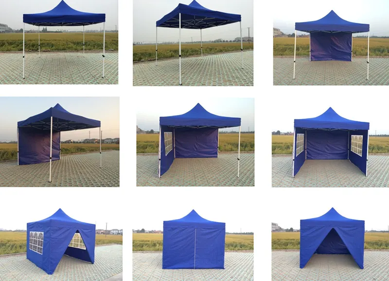 3mx3m Portable Folding Gazebo with Zipper Door