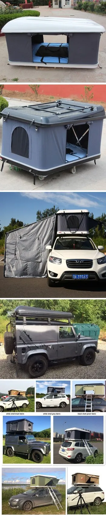 420d Anti-UV Canvas Foldable Camping Car Roof Top Tent