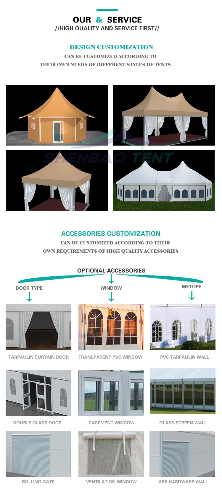 5*5m Outdoor Exhibition Event Fair Gazebo Pagoda Tent for Booth Summer Tent 2 Years Aluminum Alloy Profile Extruded 100km/Hour