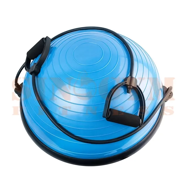 58cm Balance Trainer Stability Half Ball Bosu Ball with Resistance Bands