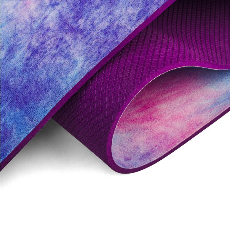 5mm Non Slip Fitness Suede Round Yoga Meditation Mat with Personlized Digital Printing and Custom Logo Print on Backside