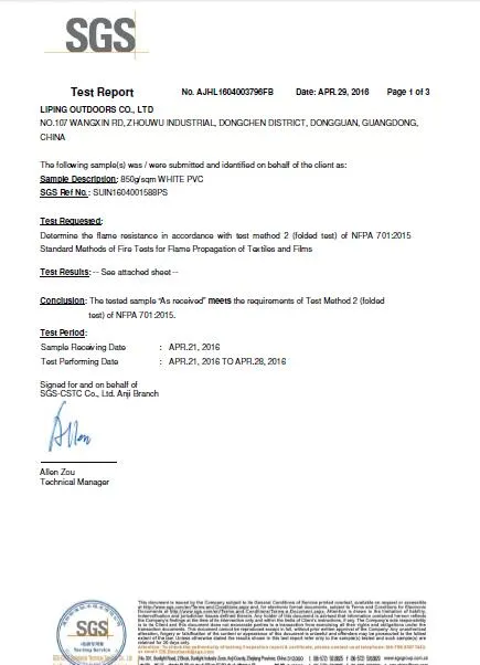 650g/Sqm PVC Single Peak Hexagonal Frame Tent for Kenya Market