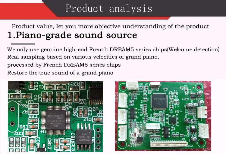 88 Keys Scaled Hammer Action Keyboard Digital Electrico Piano