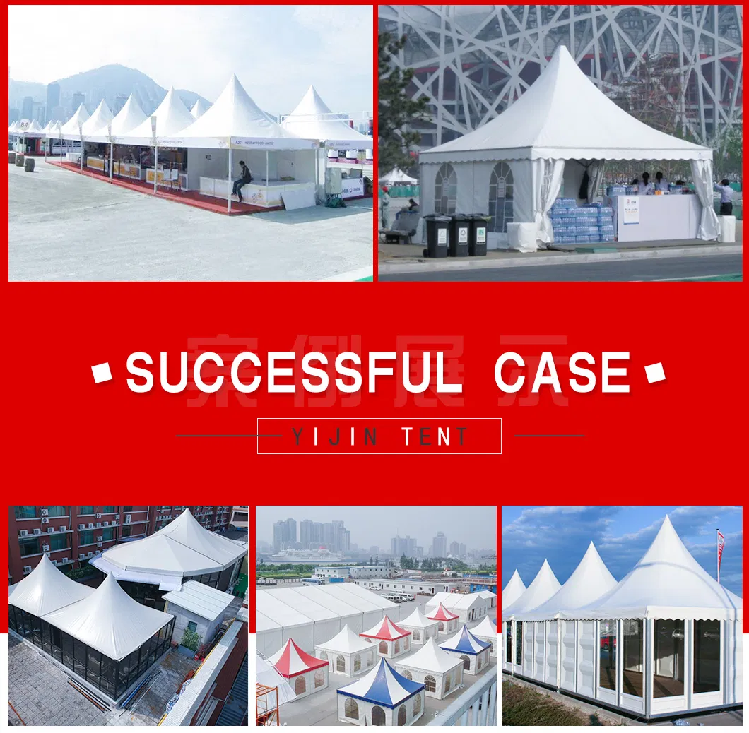 Aluminum Frame Beautiful 3X3 4X4 5X5 6X6m Pagoda Marquee Tent for Wedding Party