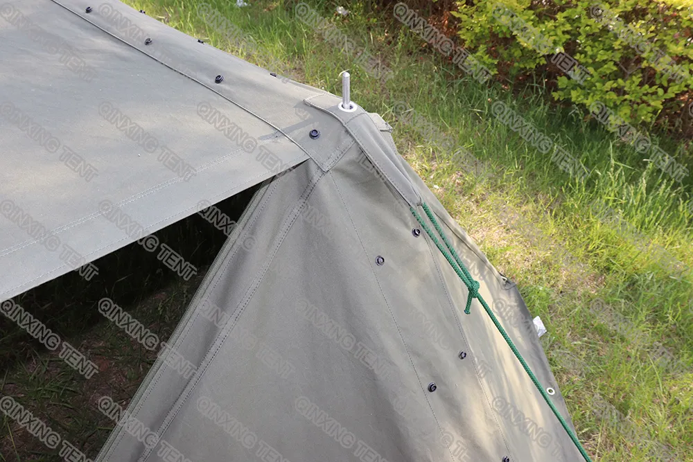 America/French/British 3-4 Persons Cotton Tent/Waterproof Canvas Tent Army Military Style Tent Single Fly Tent Pole Tent Camping Tent Easy Assemable