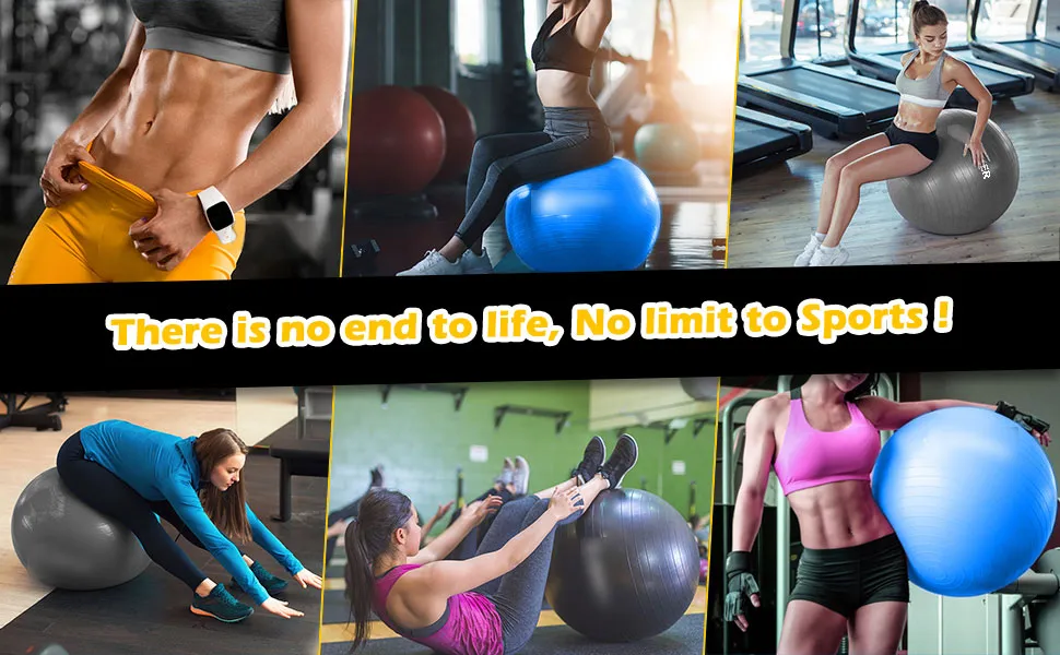 Anti-Burst Heavy Duty Stability Extra Thick Yoga Ball Chair for Fitness, Stability, Balance & Yoga - Workout