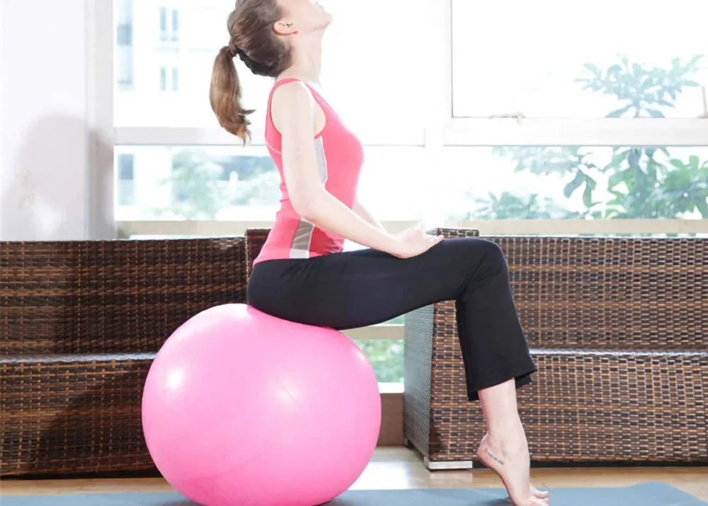Anti-Burst Heavy Duty Stability Extra Thick Yoga Ball Chair for Fitness, Stability, Balance & Yoga - Workout