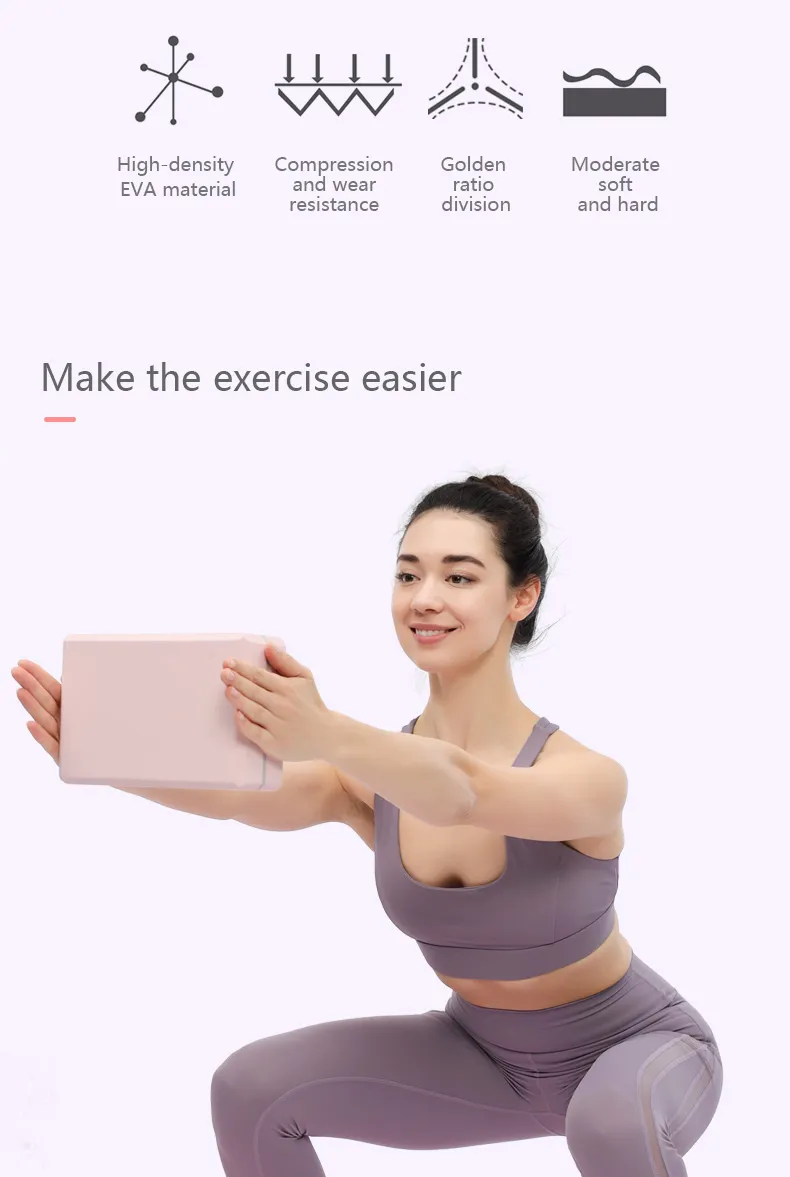 Brick Fitness Tool Exercise Aid Body Shaping Health Training Equipment EVA Yoga Block