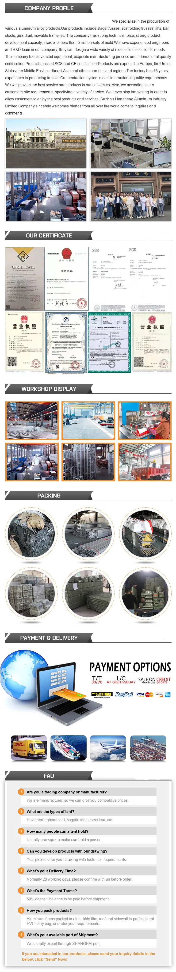 Camping Tent Easy Install Fireproof Large Luxurious Party Tent for Church Catering Festival Exhibition Banquet Ramadan Trade Show Conference Ceremony