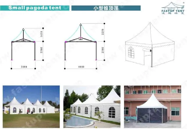 China High Quality Outdoor Pagoda Tent for Sale 3X3, 4X4, 5X5