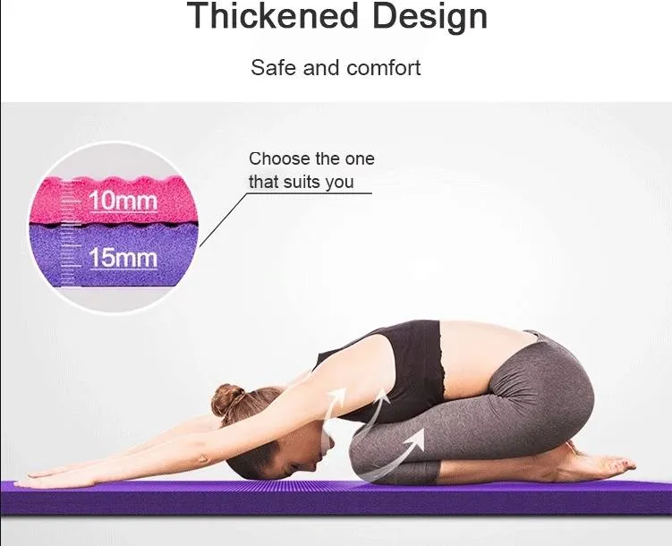 China Yoga Mats Manufacturer Custom Logo Print 10mm 15mm Organic NBR Washable Tapis De Yoga Mat