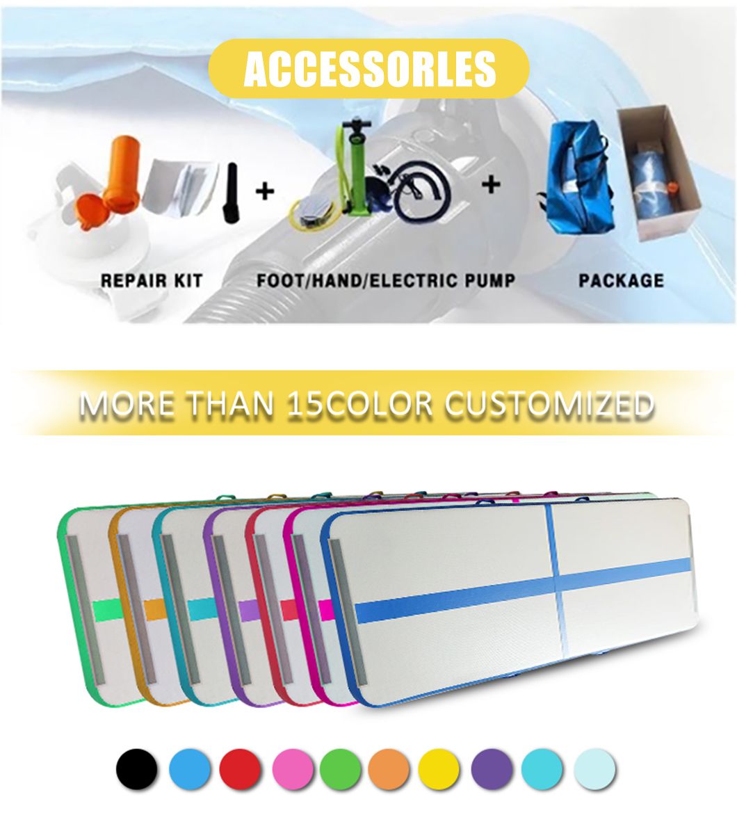 Coilace Cheap Price Durable Outdoor Tumble Track Inflatable Airtrack Air Floor Mat Track for Gymnastics Equipment