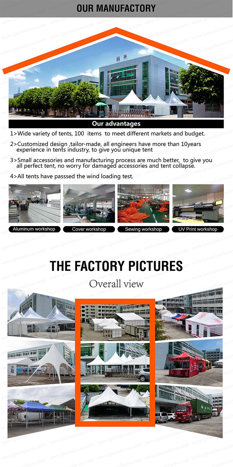 Custom 3mx3m Aluminum PVC Pagoda Tent for Trade Show Banquet