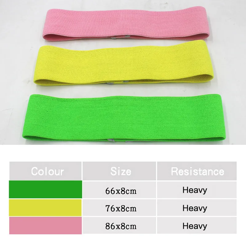 Custom Logo Colorful 3PCS Set Anti-Slip Stitching Squat Belt Woven Thigh Training Resistance Bands