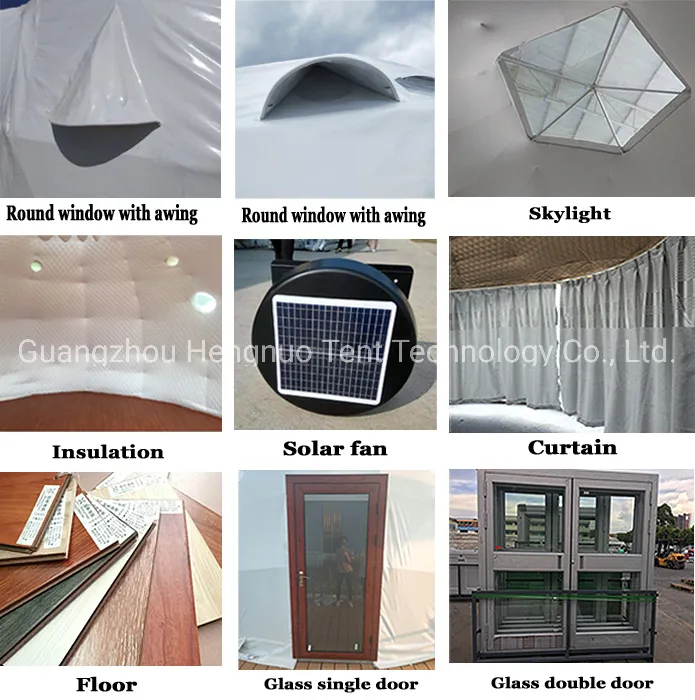Diameter 6m Winter Luxury Glamping Hotel Outdoor Dome Camping Tent