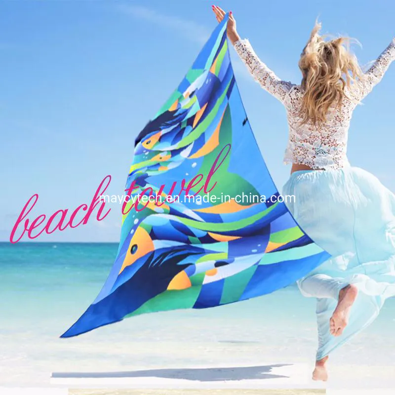 Durable Anti Sand Microfiber Workout Beach Travel Yoga Mat Towel