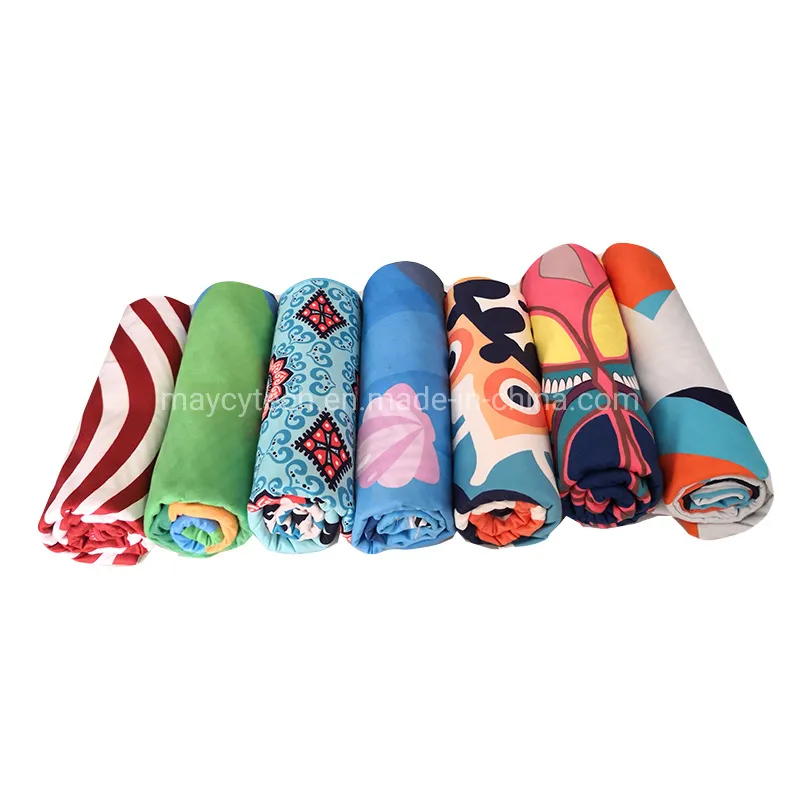 Durable Anti Sand Microfiber Workout Beach Travel Yoga Mat Towel