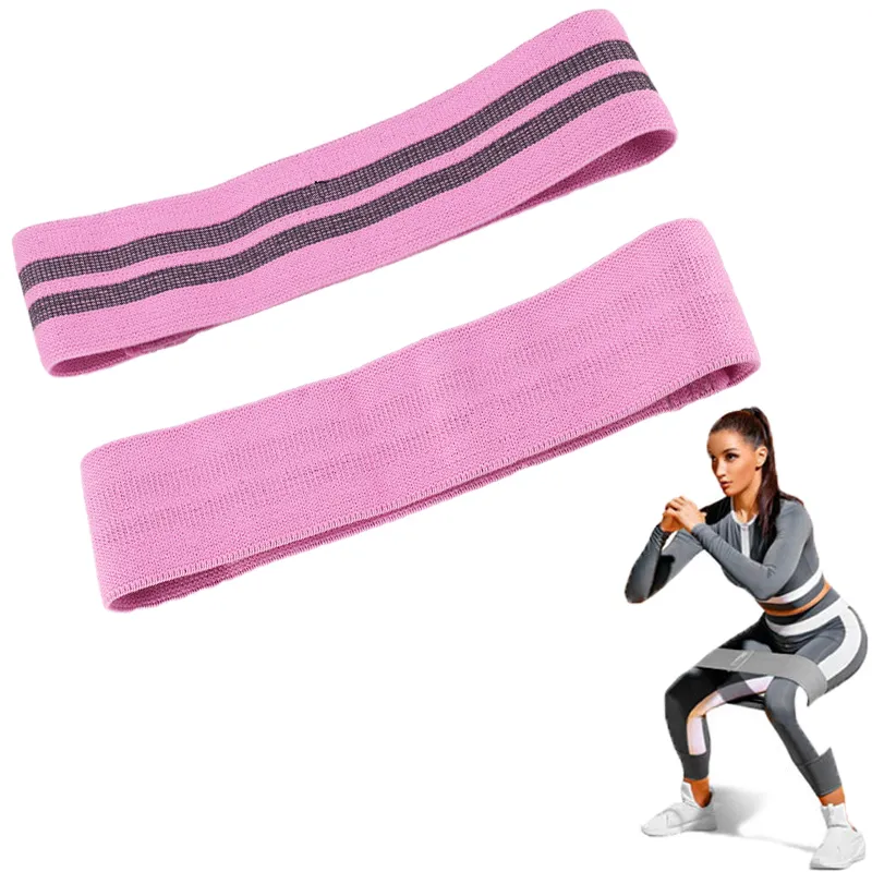 Durable Fabric Cotton Yoga Resistance Bands Exercise Fitness Booty Bands of 3 Levels
