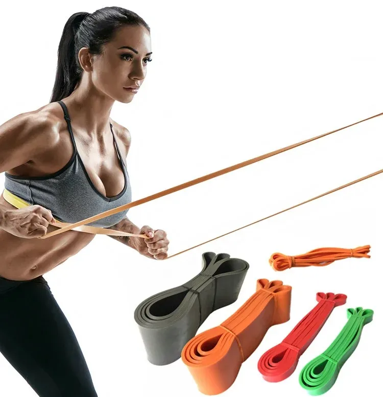 Durable Natural Latex Elastic Resistance Band with Logo Exercise Bands