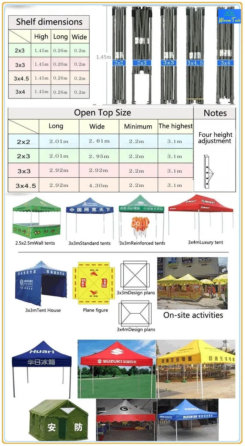 Easy up Customized Outdoor Canopy Promotion Pop up Folding Tent with Window with Sidewall-W00076