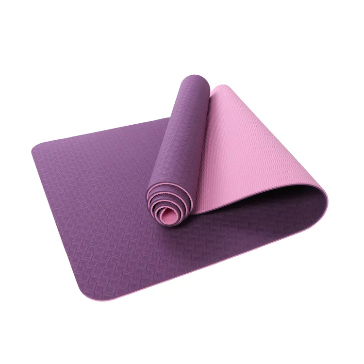 Eco Friendly Durable Private Label Organic Custom Logo Print Foldable Fitness TPE Yoga Mat