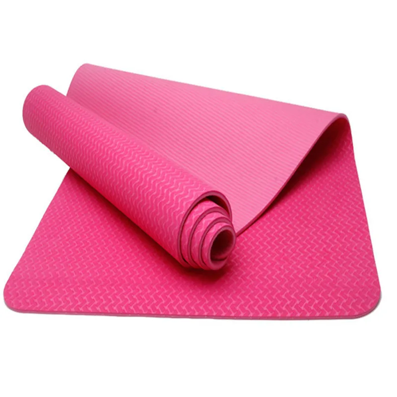 Eco Friendly Durable Private Label Organic Custom Logo Print TPE Yoga Mat, Cheap Thick Fitness Foldable Travel Exercise Yoga Mat