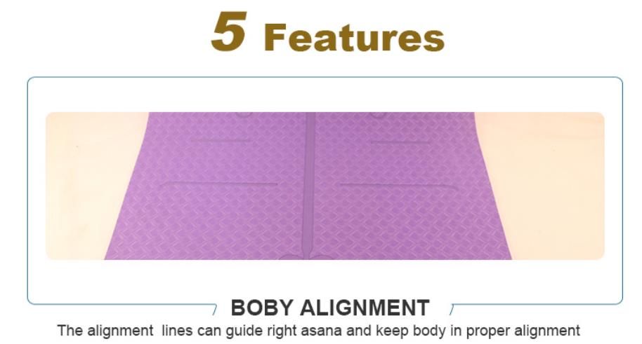 Eco Friendly Durable Private Label Organic Custom Logo Print TPE Yoga Mat Cheap Thick Fitness Foldable Travel Exercise Yoga Mat