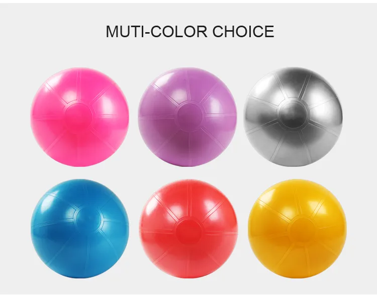 Eco-Friendly Gymnastics Fitness Equipment 55cm 65cm 75cm PVC Yoga Ball