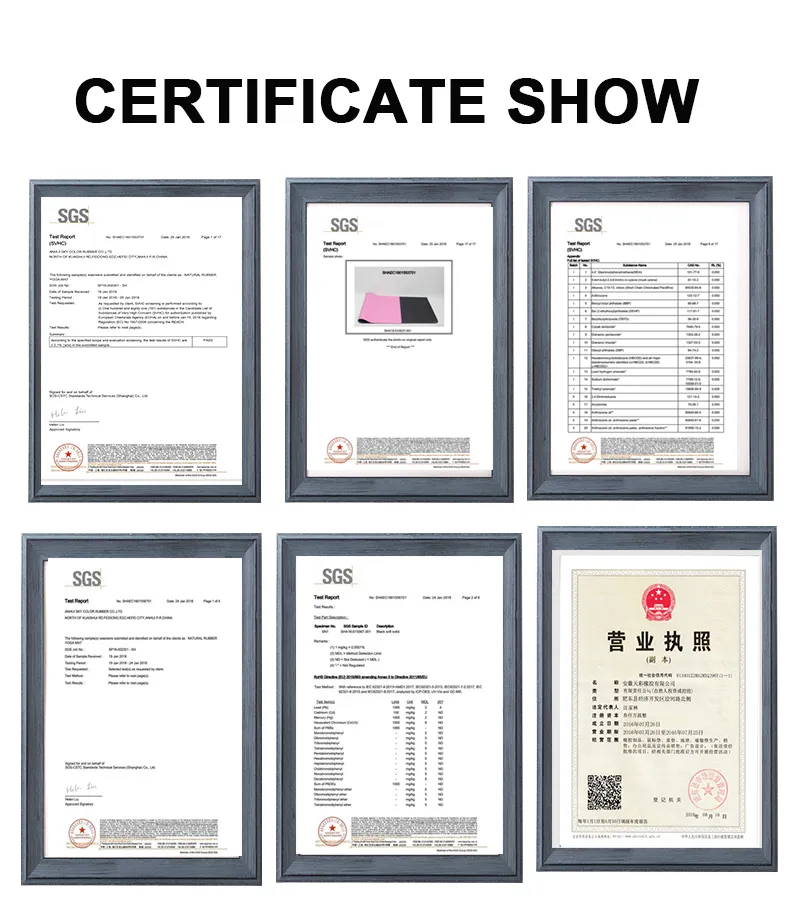 Eco-Friendly Natural PU Rubber Yoga Mat 183*61cm with Customize Logo