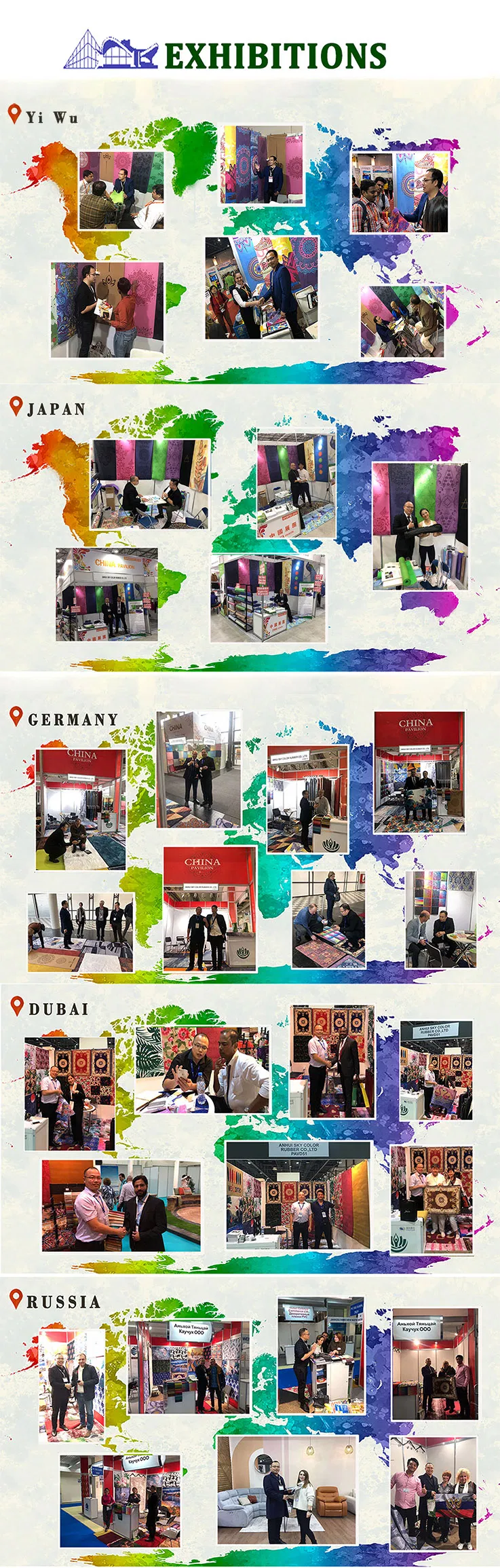 Eco-Friendly Natural PU Rubber Yoga Mat 183*61cm with Customize Logo