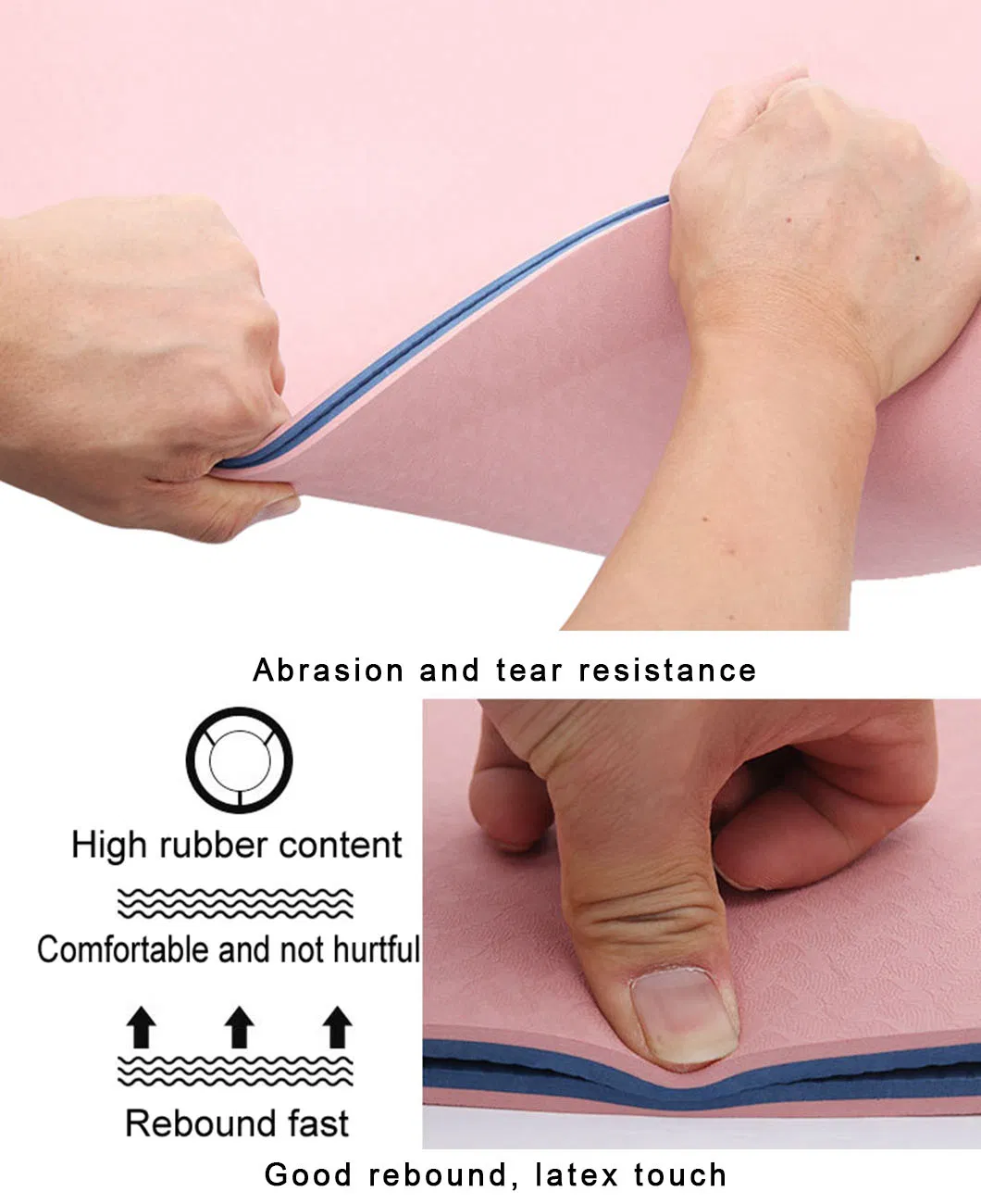 Eco Friendly Sports Training TPE Posture Line Yoga Mat