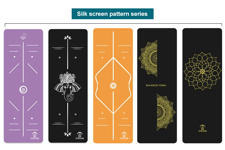 Environment Friendly Posture Line Natural Rubber PU Yoga Mat Wholesale