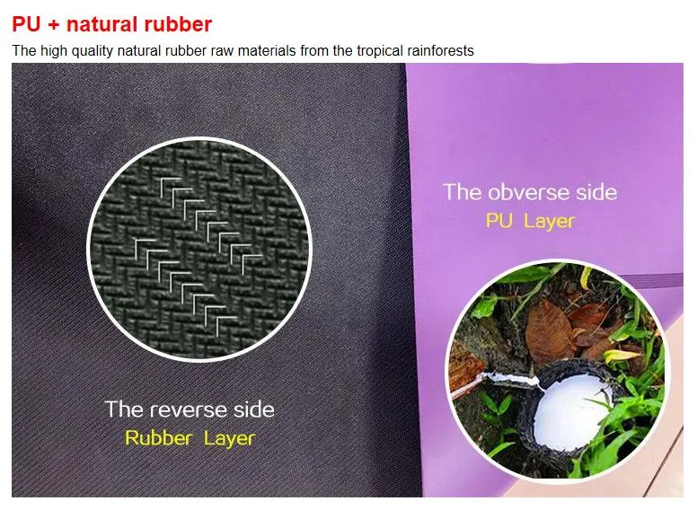Environment Friendly Posture Line Natural Rubber PU Yoga Mat Wholesale