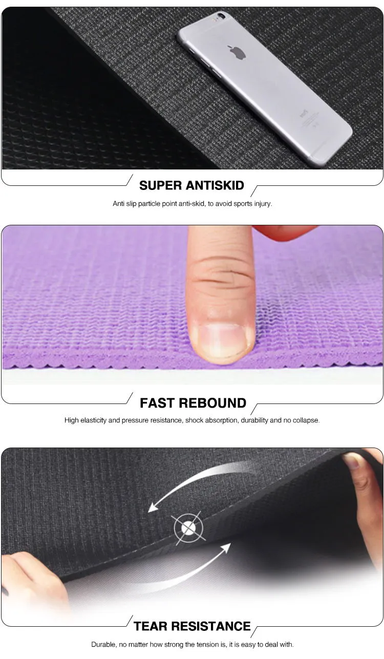 Factory Price High Density Durable PVC Yoga Mat Studio Using