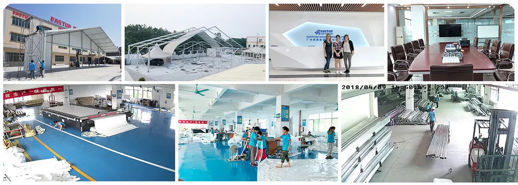 Fastup Manufacturer Clear Multi Side Tent for Real Estate Opening Diameter 12m 200 People Seater Guest