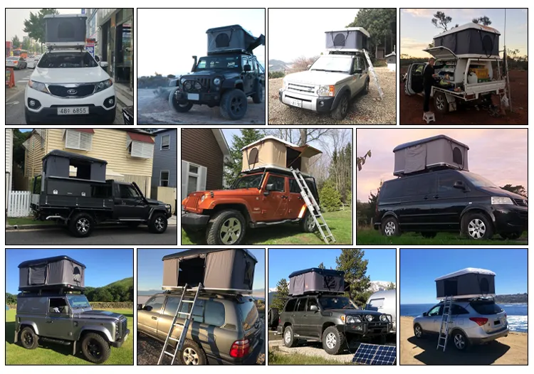 Fiberglass Hard Shell Car Top Roof Tent Campers Traliers