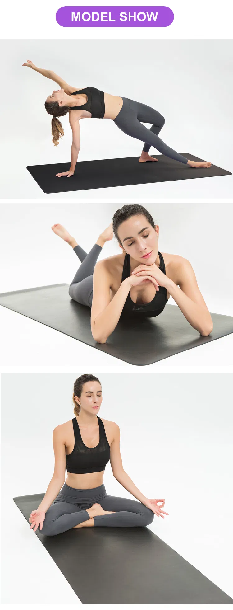 Fitness Mat Gym Fitness Mat High Quality PVC Vinyl Yoga Fitness Mat for Gym at Low Price PU Yoga Mat