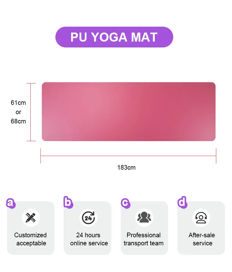 Fitness Mat Gym Fitness Mat High Quality PVC Vinyl Yoga Fitness Mat for Gym at Low Price PU Yoga Mat