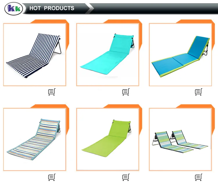Foldable Beach Mat Folding Soft Cushion Beach Chair Customized Size and Logo