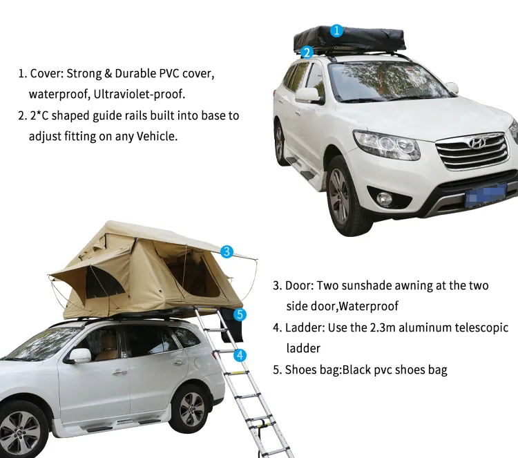 Glamping Family Outdoor Camping Large Soft Cover Buy 4X4 Car Roof Top Tent