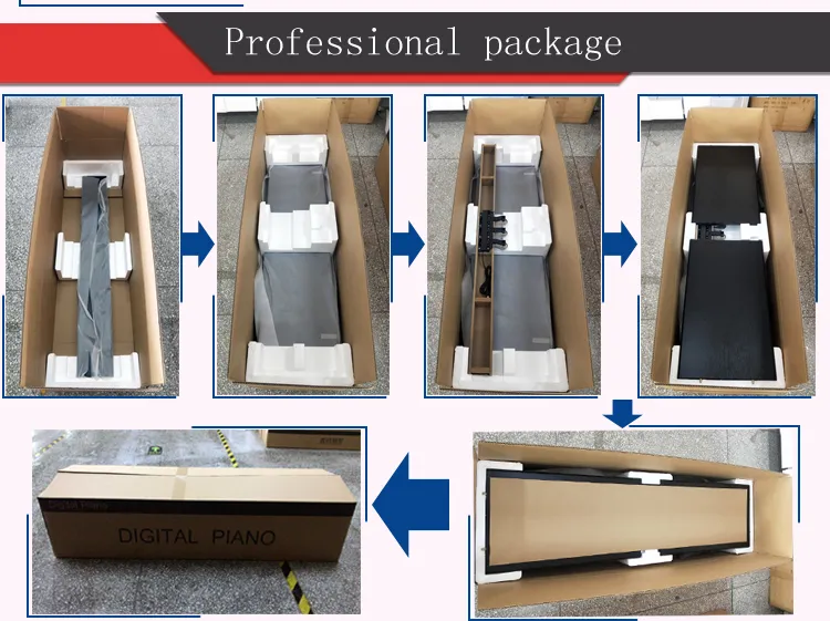 High Grade Keyboard Piano 88 Keys Electronic Keyboard Digital Beginner Training Piano Electronic Organ with Black White